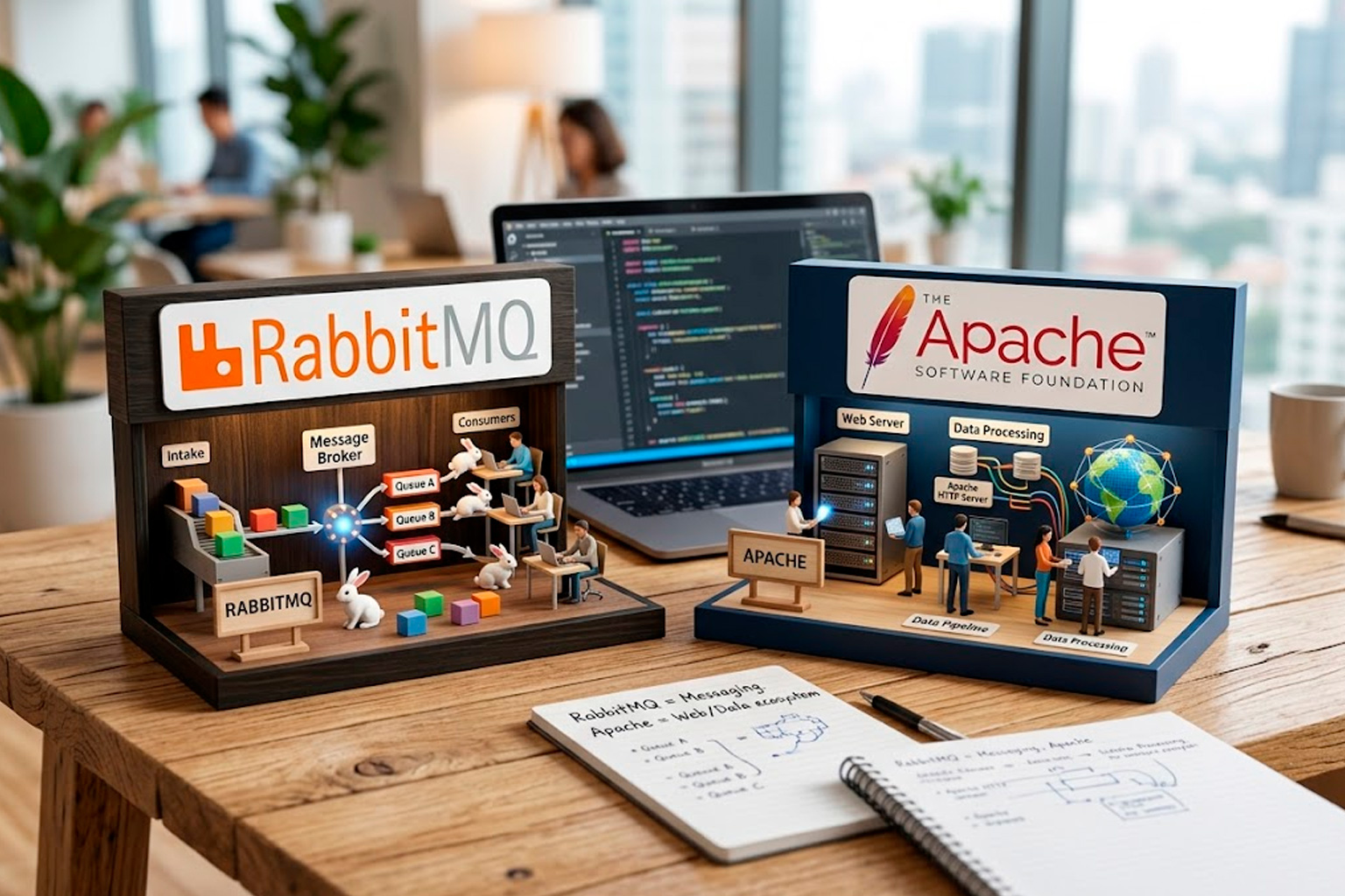 Asynchronous Communication in Microservices: RabbitMQ vs. Apache Kafka for High-Traffic Applications